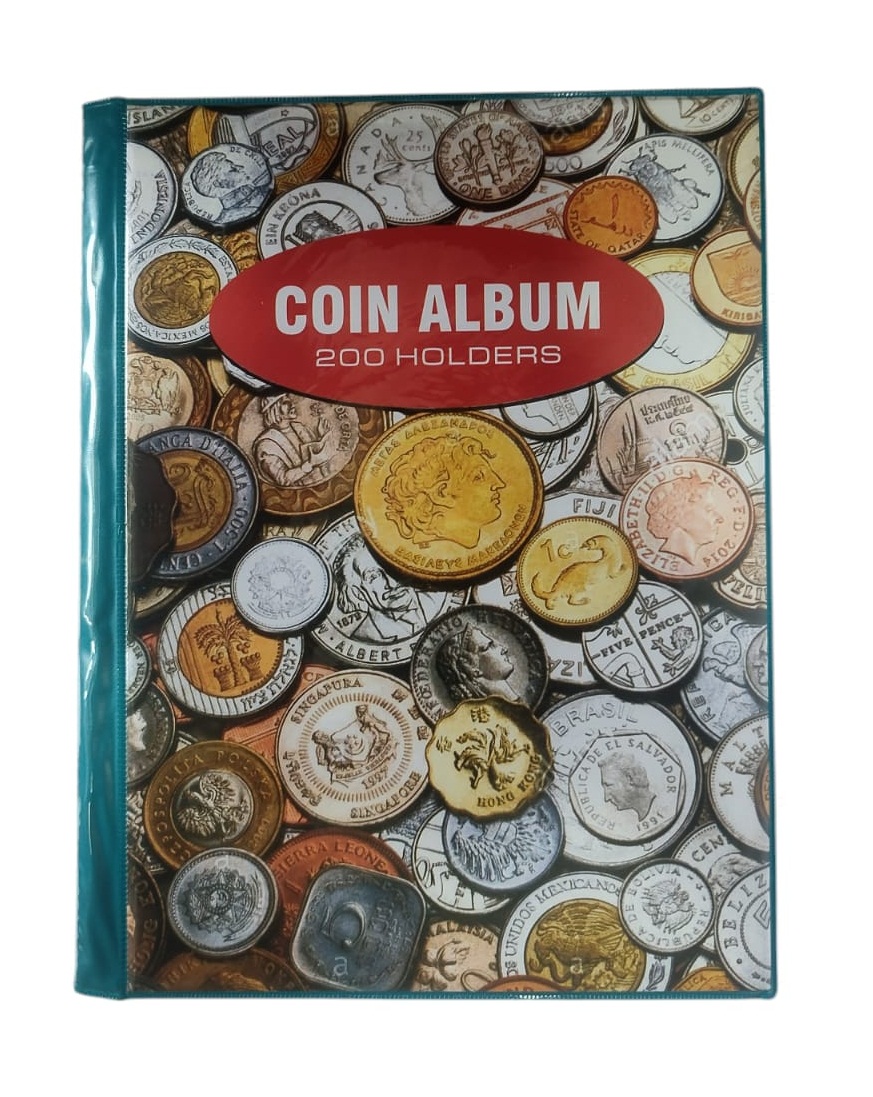 200 COIN ALBUM FOR 2×2 HOLDERS – WITH COIN HOLDER