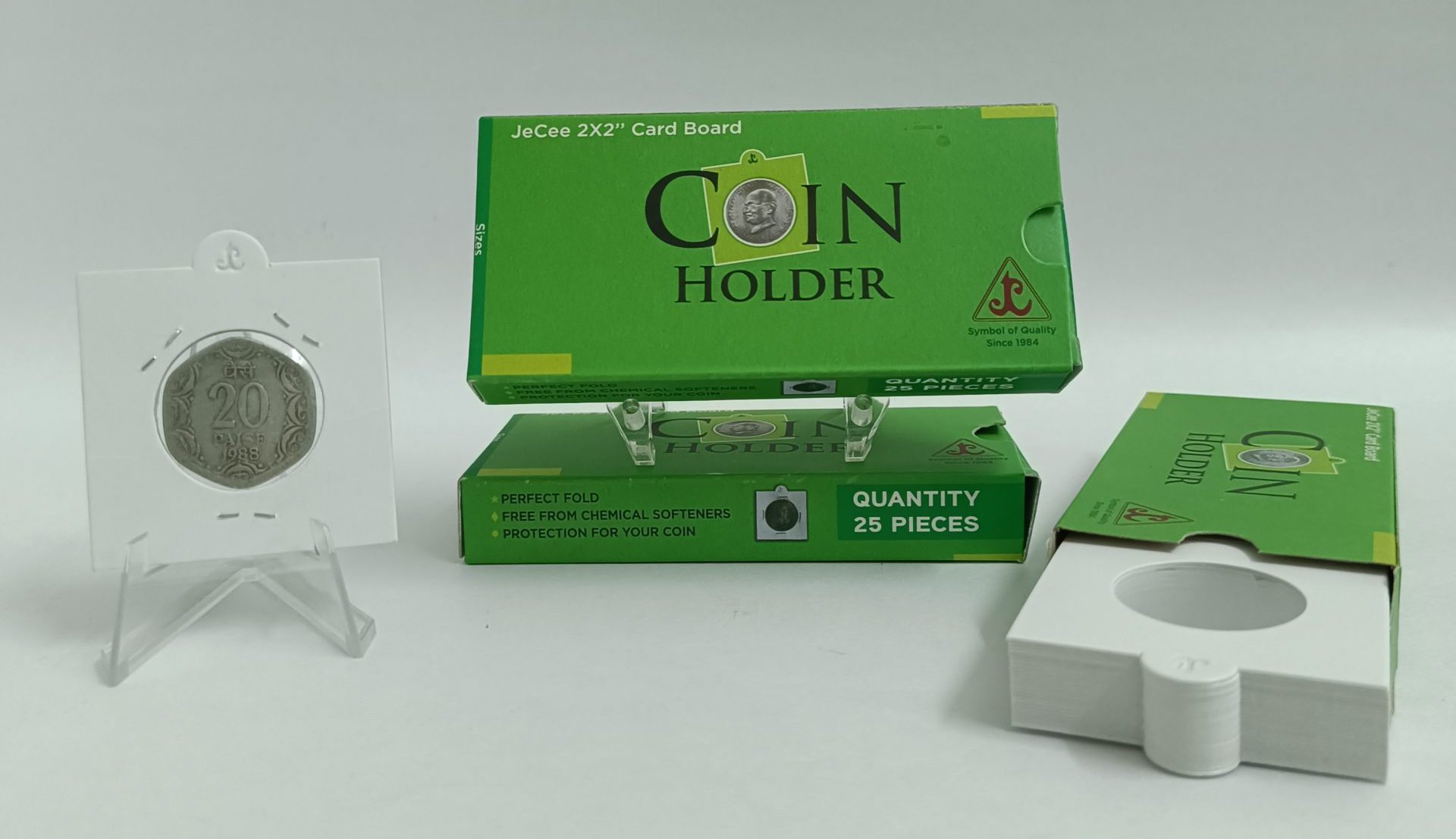 Je Cee Coin holders - 2 x 2 holders - Pack of 25